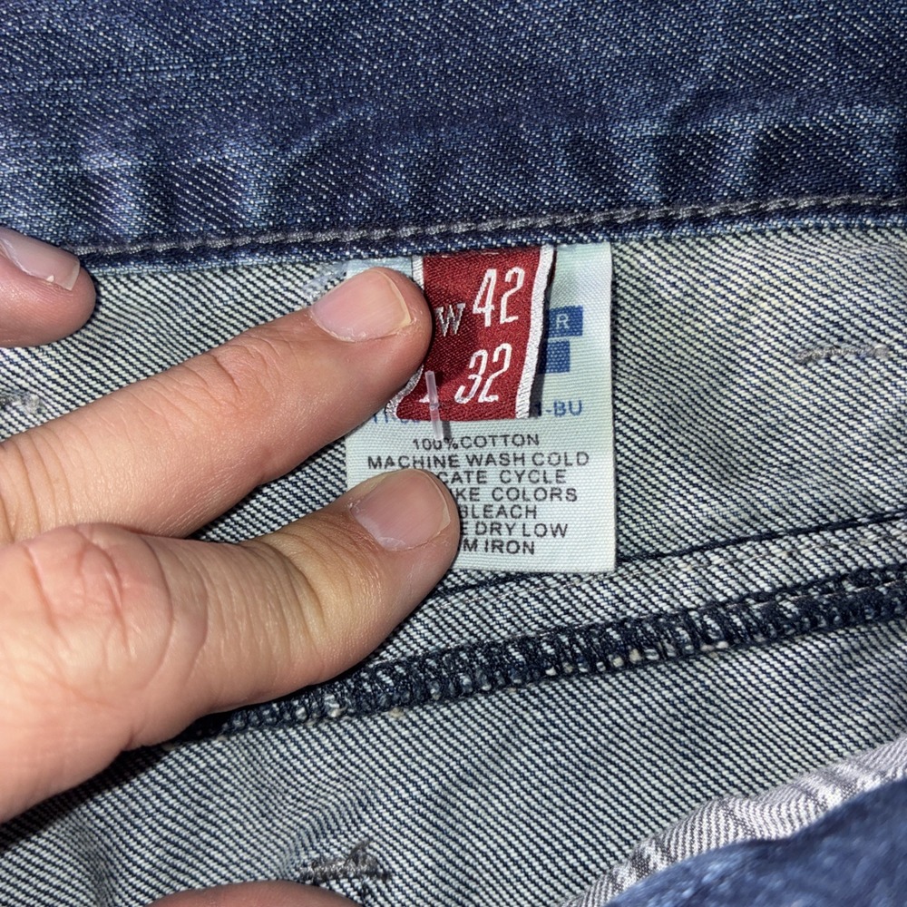 Stetson Rocker Boot Leg Jeans Mens 42x32 Medium Wash Blue Denim 1014 Bootcut - Picture 6 of 13